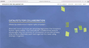 Screenshot of the Catalysts for Collaboration website